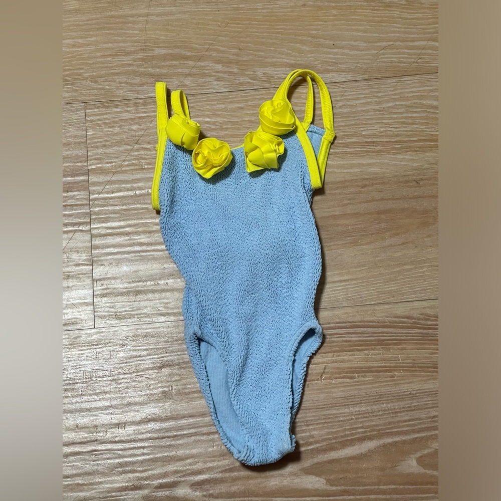 Vintage Hunza G Kids blue One Piece Swimsuit